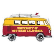 USC Trojans Cardinal Beach Bus Magnet